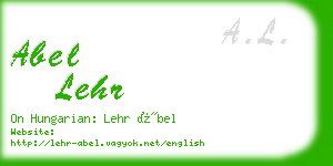 abel lehr business card